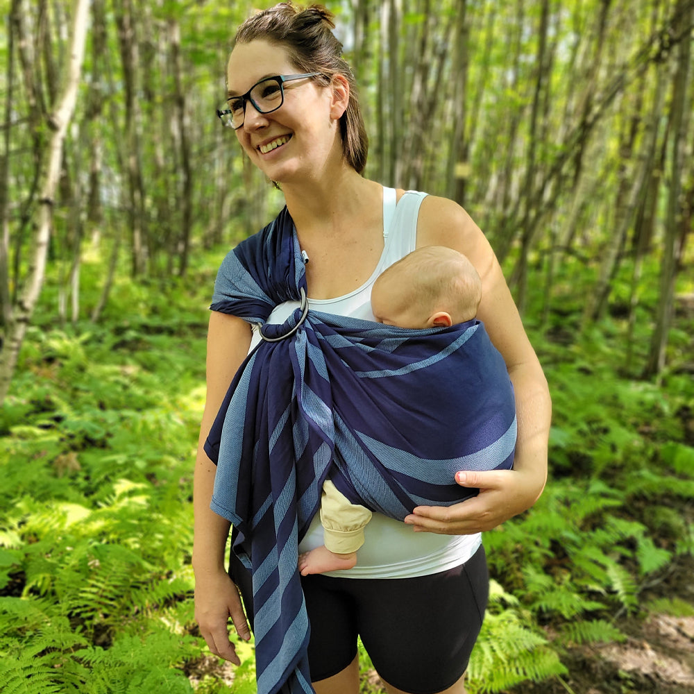 Écharpe Ajustable Tissée (Ring Sling) | Azur - Chimpäroo