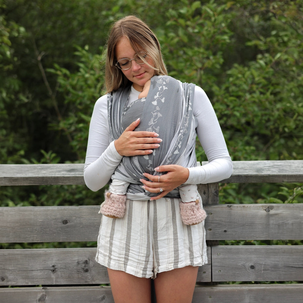 Écharpe Tissée Jacquard | Gingko Lune - Chimpäroo