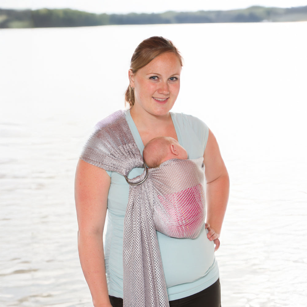 Écharpe Ajustable AIR (Ring Sling) | Gris - Chimpäroo
