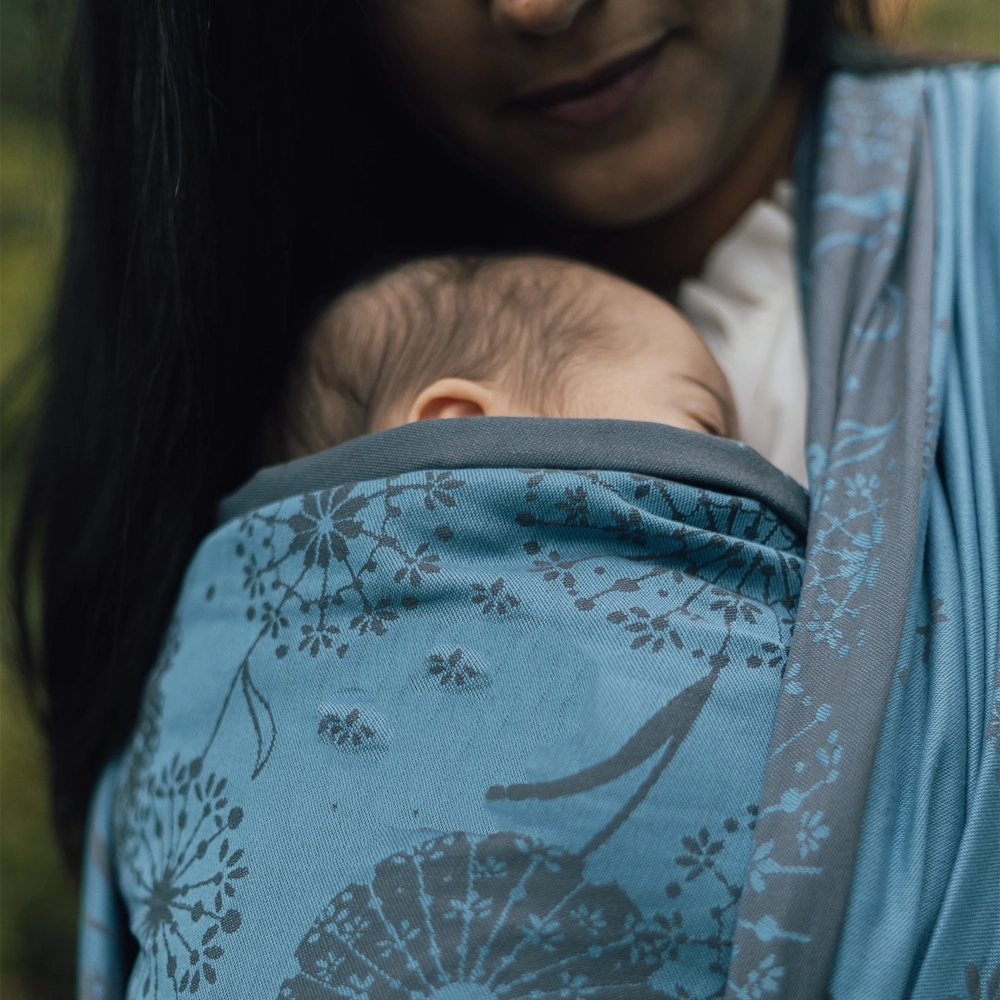 Écharpe Tissée Jacquard | Dandelion Aqua - Chimpäroo