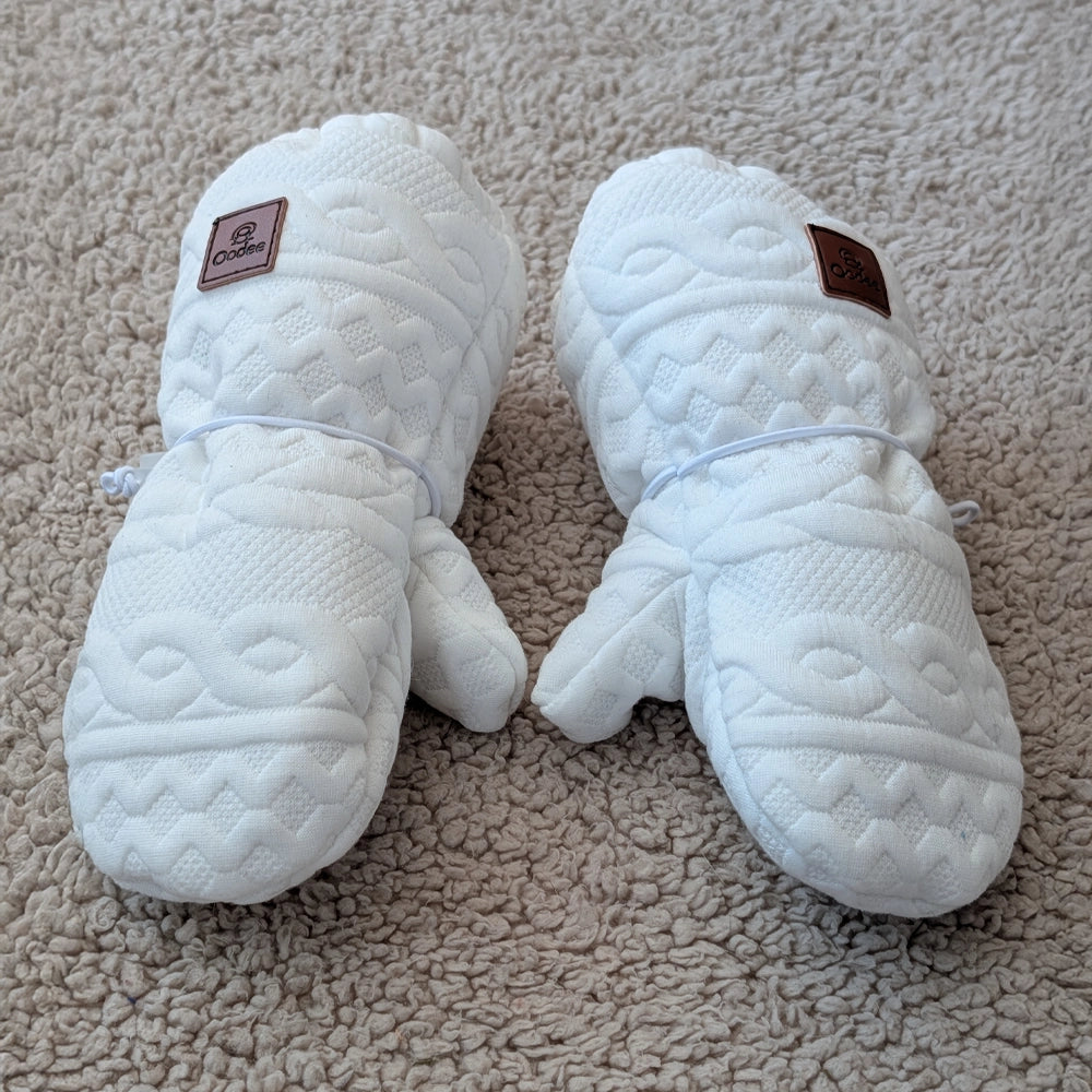 Mitaines Oodee | Tricot blanc