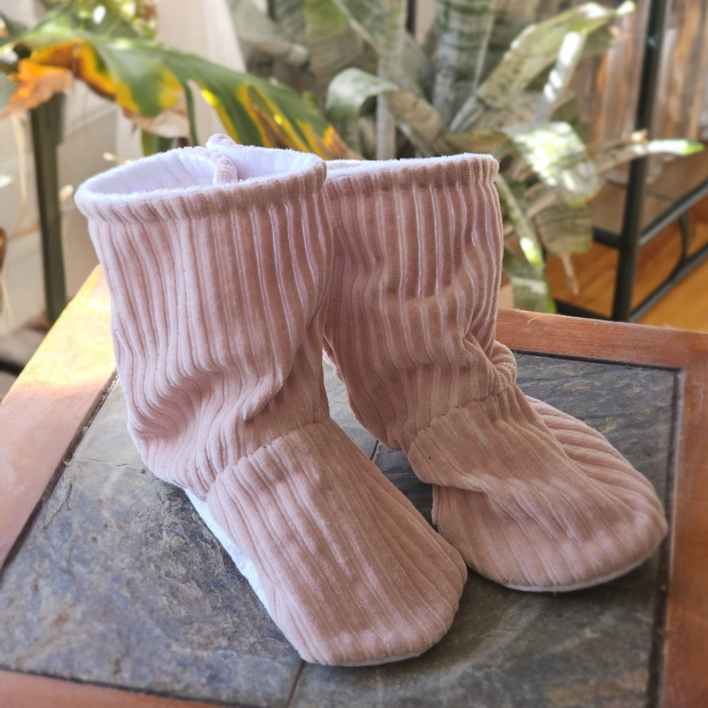 Pantoufles Créations Joli | Jersey Corduroy - Uni rose