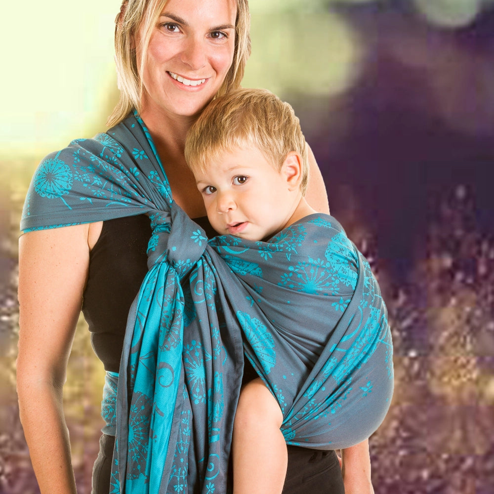 Écharpe Tissée Jacquard | Dandelion Aqua - Chimpäroo
