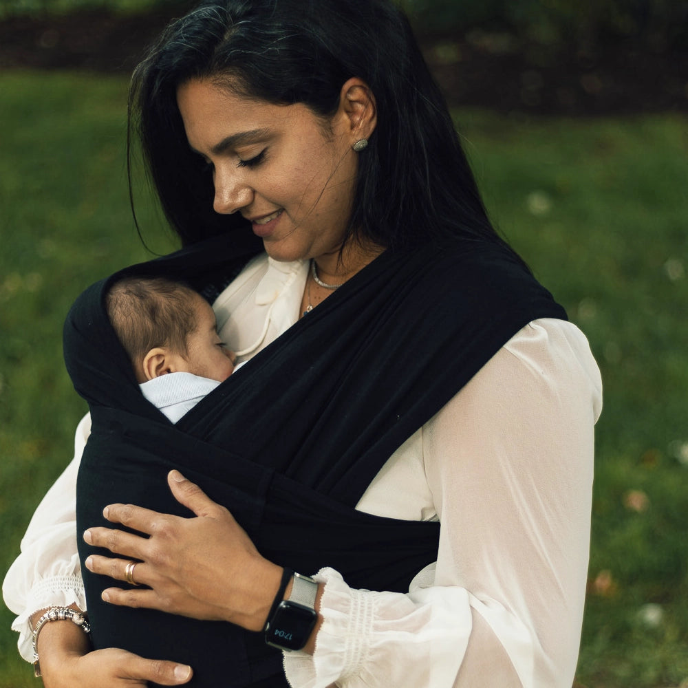 Snüg Baby Wrap in Mint Fiber | Black