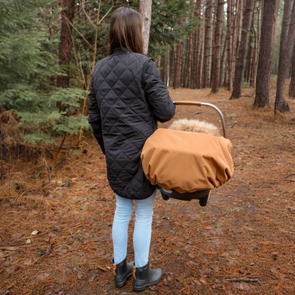 Poncho 3 en 1 Oodee | Capuccino Downtec - Minky fourure