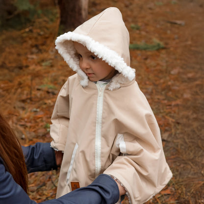 Poncho 3 en 1 Oodee | Vanille Française Downtec - Minky fourure