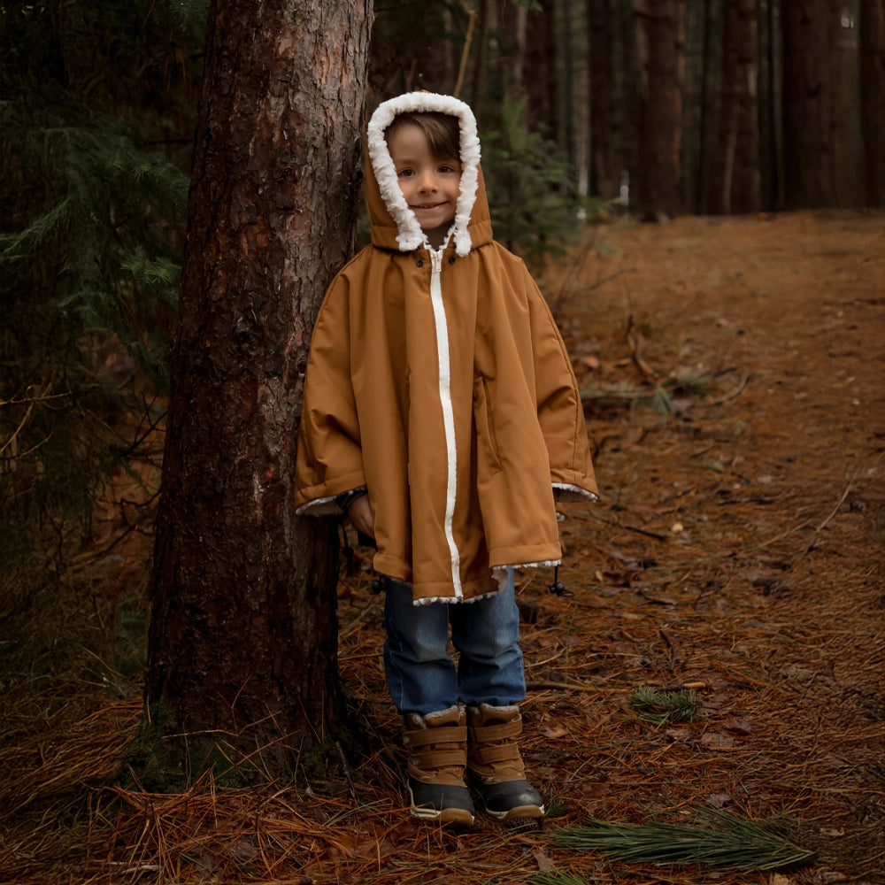 Poncho 3 en 1 Oodee | Capuccino Downtec - Minky fourure