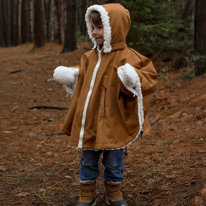 Poncho 3 en 1 Oodee | Capuccino Downtec - Minky fourure