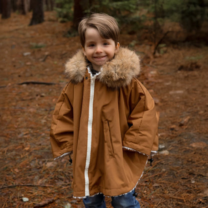 Poncho 3 en 1 Oodee | Capuccino Downtec - Minky fourure