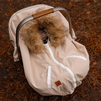 Poncho 3 en 1 Oodee | Vanille Française Downtec - Minky fourure