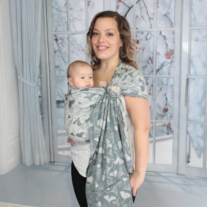 Écharpe Ajustable Tissée (Ring Sling) | Biloba Cielo - Chimpäroo