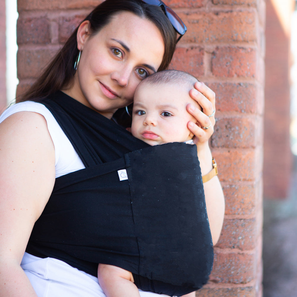 Snüg Baby Wrap in Mint Fiber | Black