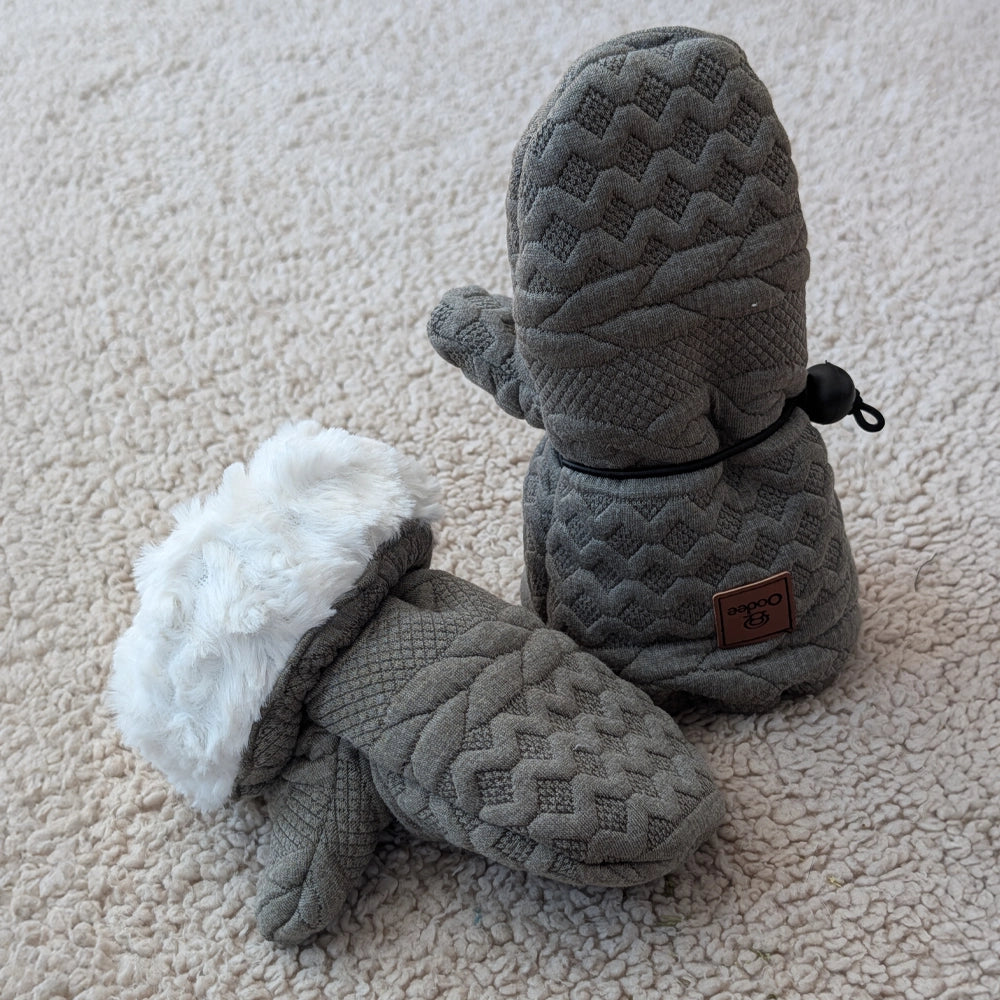 Oodee Mittens | Green Trendy Knit