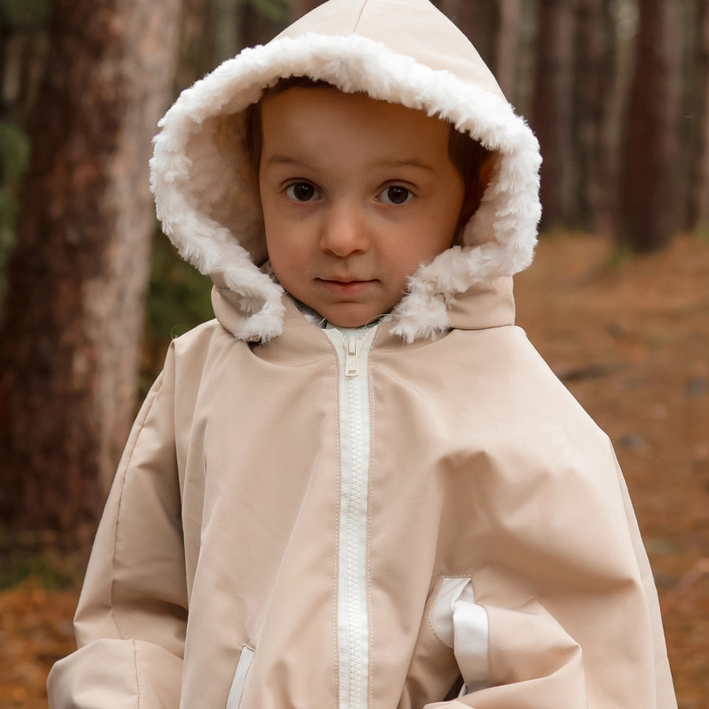 Poncho 3 en 1 Oodee | Vanille Française Downtec - Minky fourure